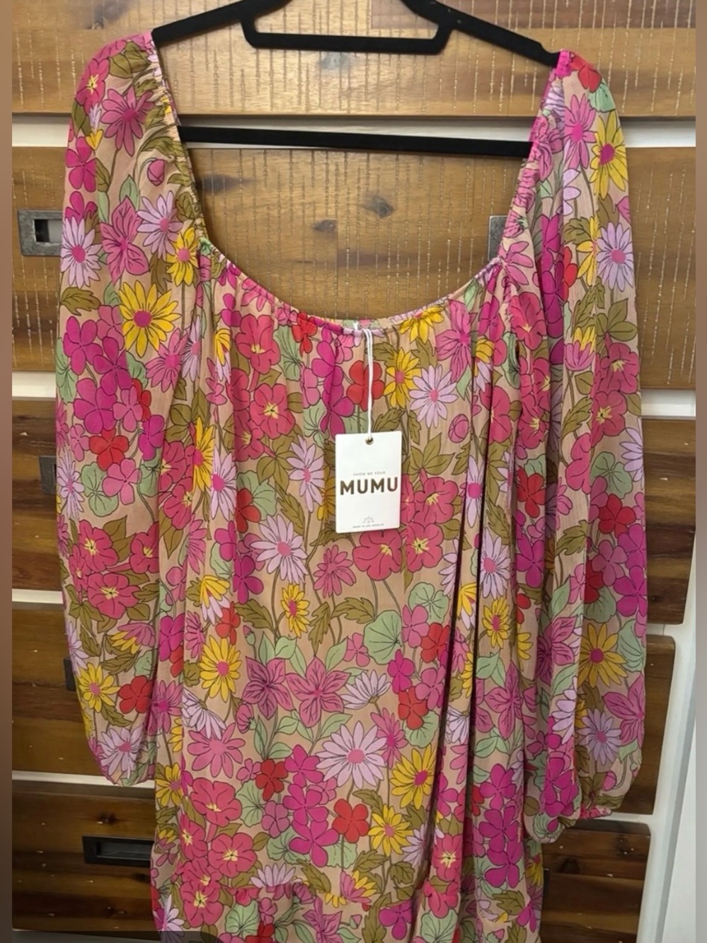 NWT Show Me Your MuMu Briar Mini Dress - Cottagecore Floral Puff Sleeve - Medium - Picture 6 of 15